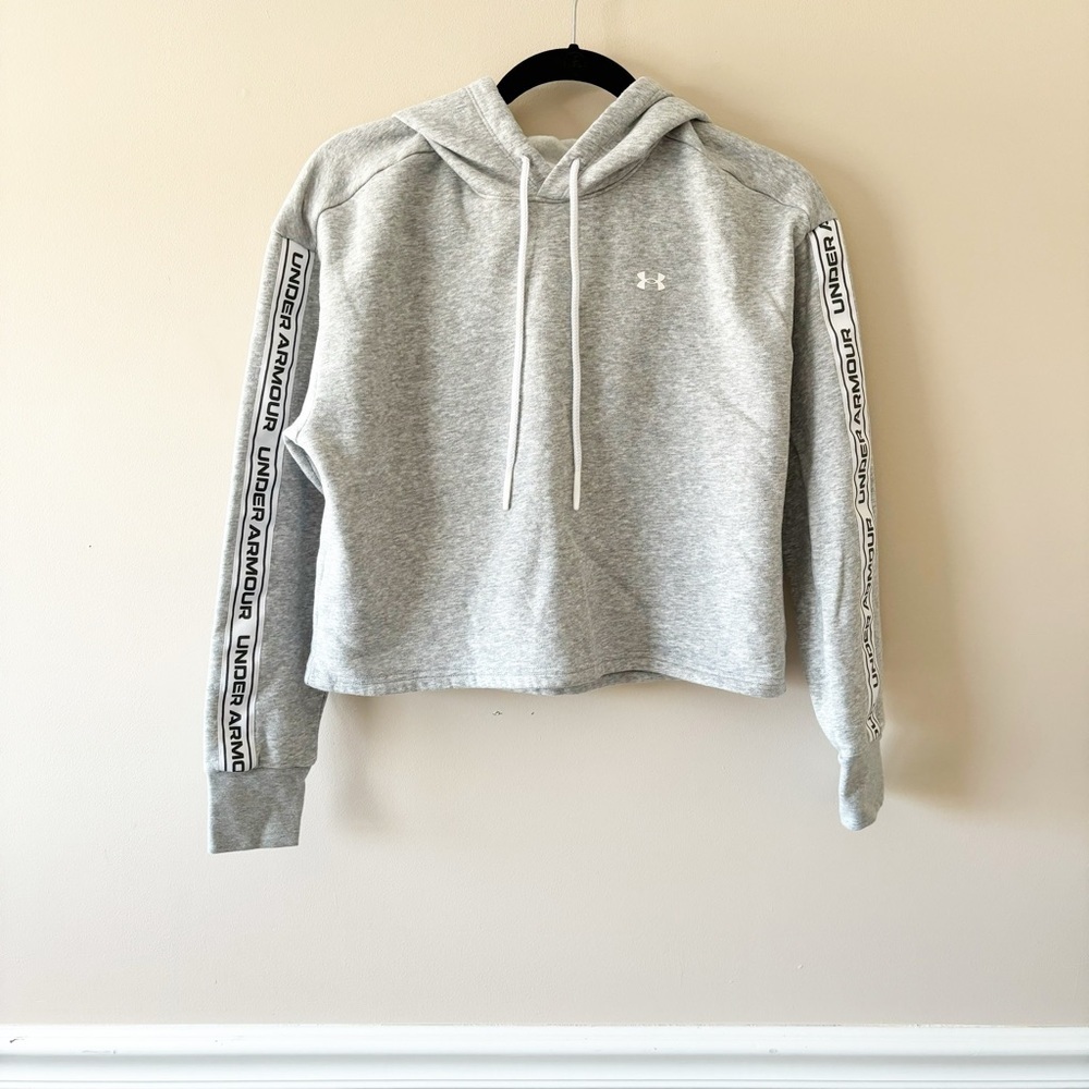 Under Armour Grey Cropped Hoodie Size Small